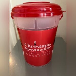 2025 Radio City Rockettes Christmas Spectacular Popcorn Bucket Plastic w/Lid